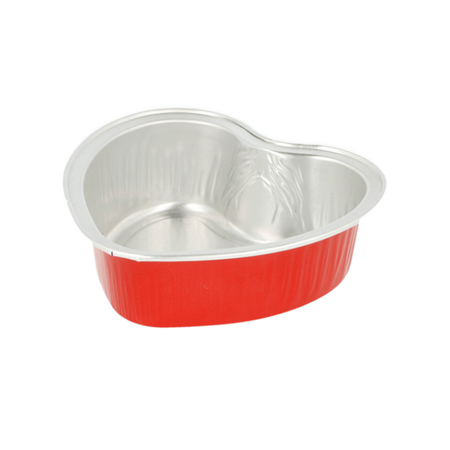 Aluminium Wegwerp Bakvormpje Hart Rood per 6