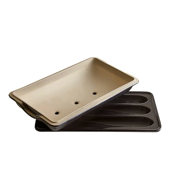 Emile Henry Baguettesvorm - 390x240mm - Fusain - Afbeelding 4