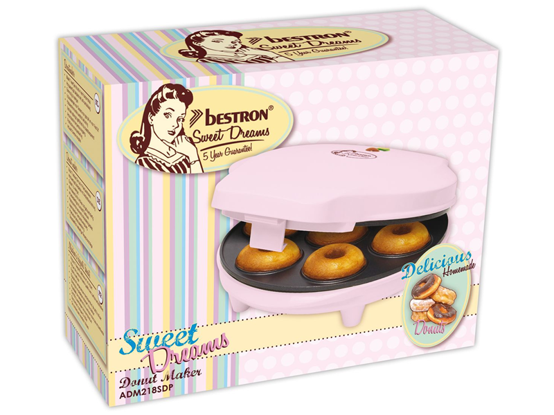 Bestron Donut Maker Roze**