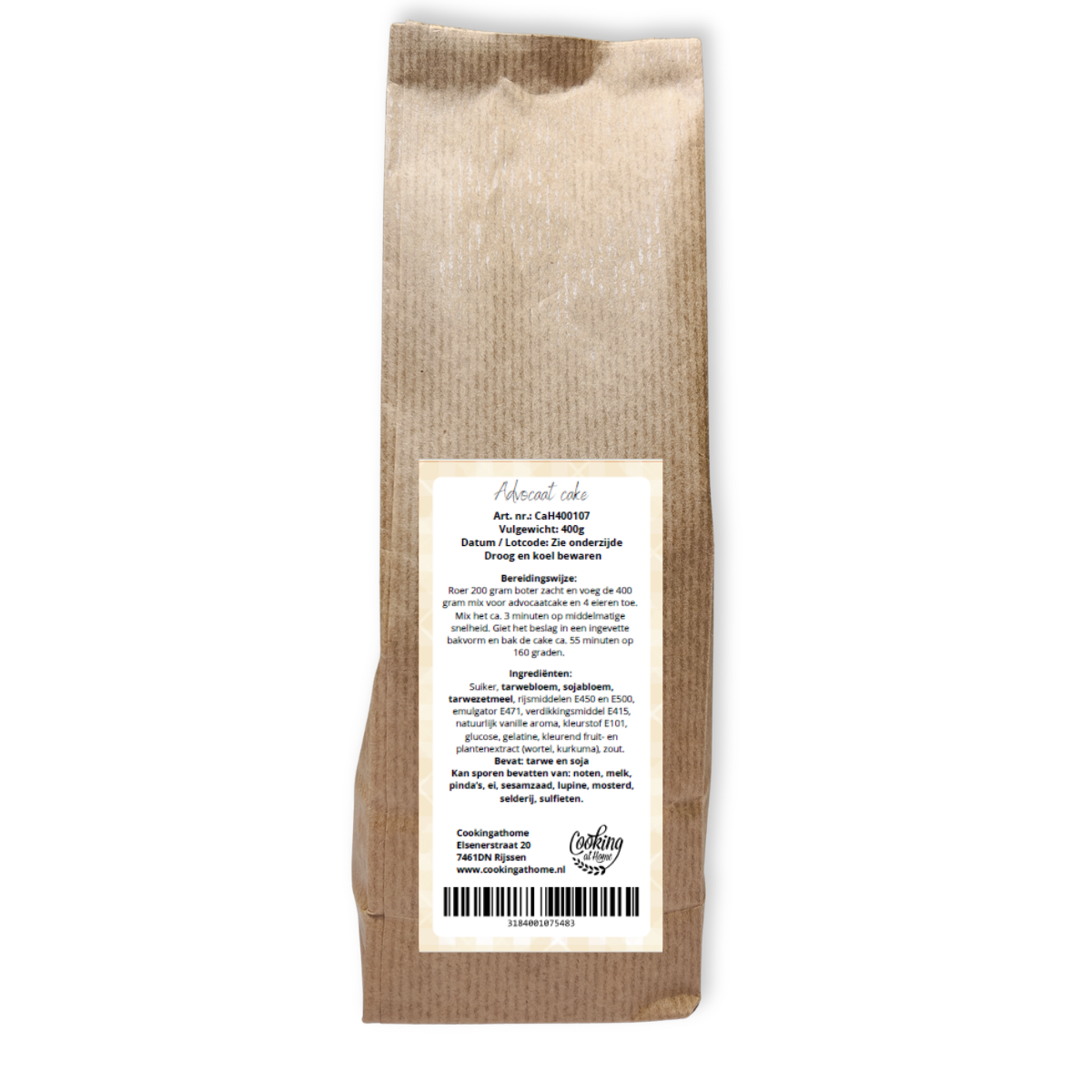 Advocaat cakemix 400 gram (CaH) - Afbeelding 2