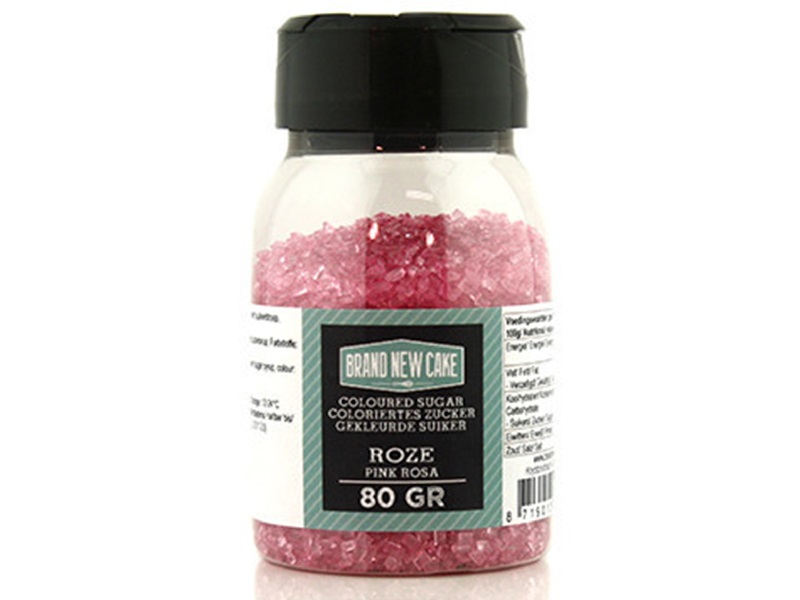 BrandNewCake Gekleurde suiker Roze 80gr. - Afbeelding 1