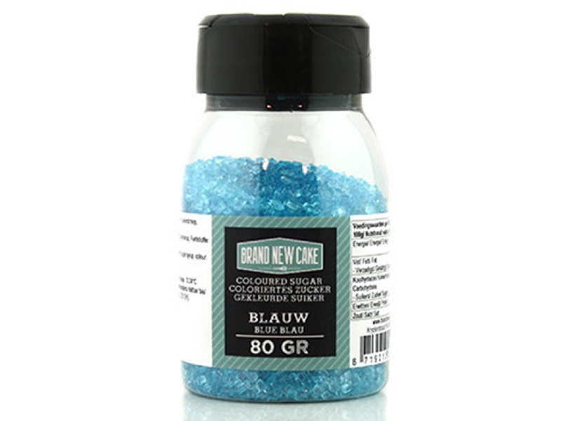 Gekleurde Suiker Blauw 80gr. - Afbeelding 1