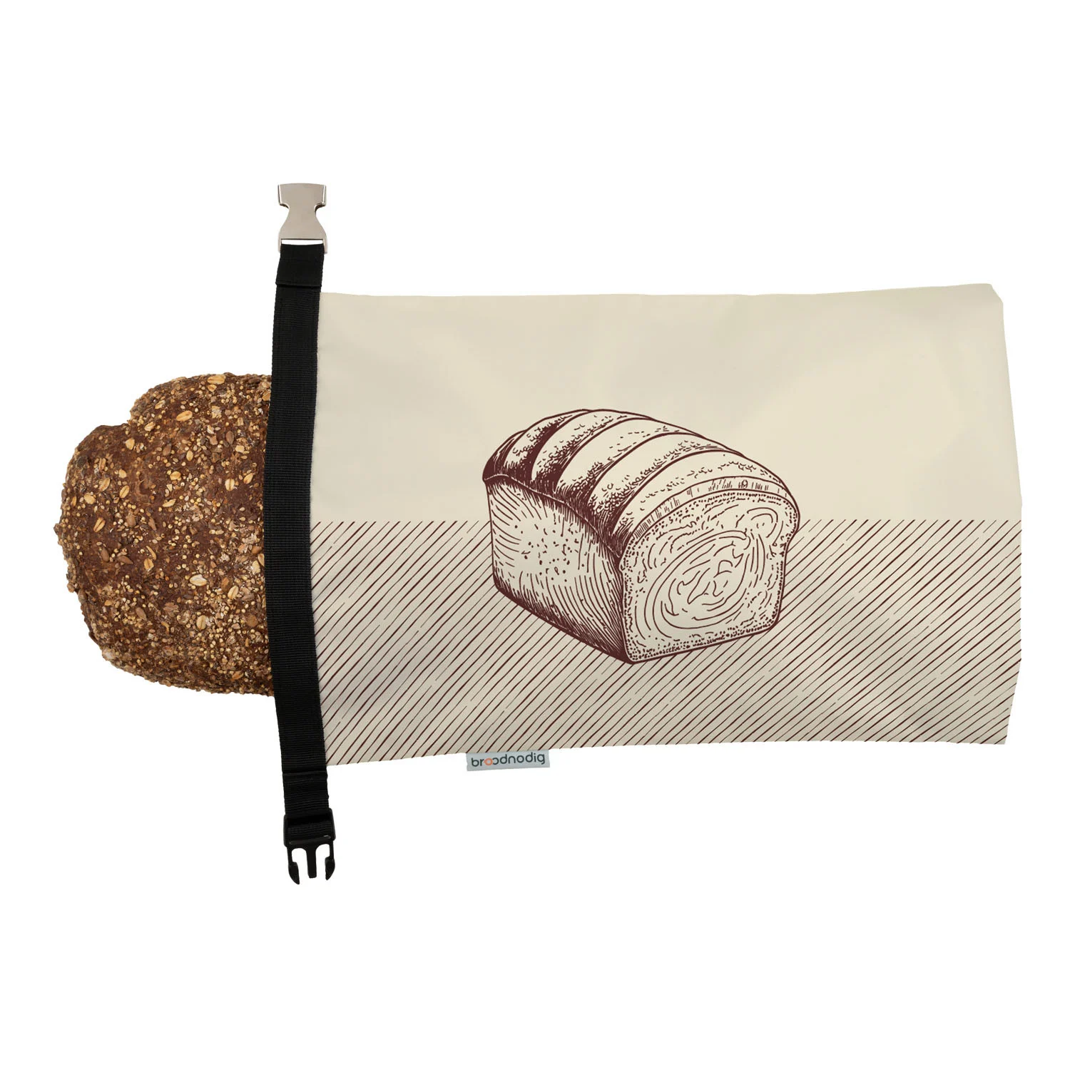 BrandNewCake Herbruikbare Broodzak Brood motief 44x30cm