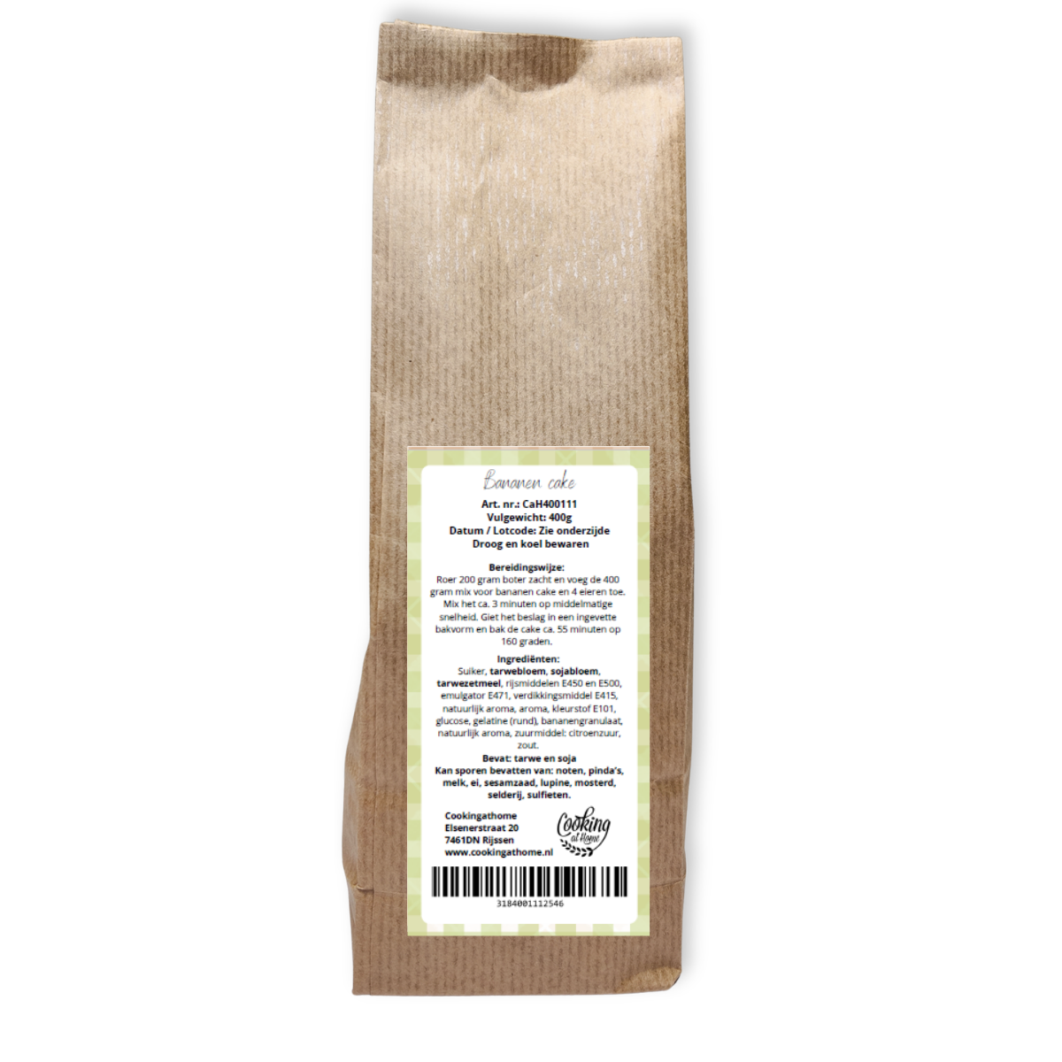 Bananen cakemix 400 gram (CaH) - Afbeelding 2