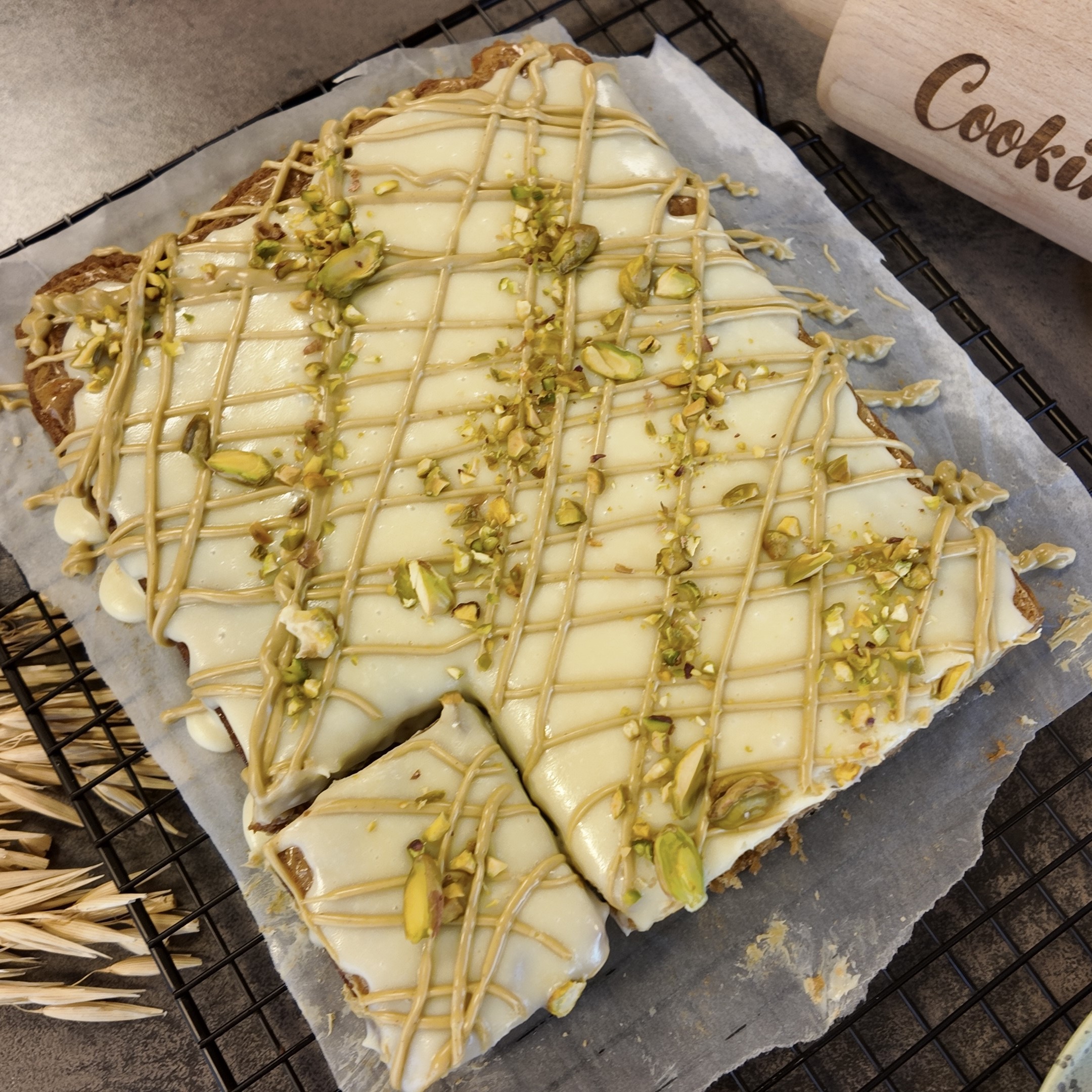 Bakpakket Blondie met pistache en witte chocolade - uitverkocht - Afbeelding 1