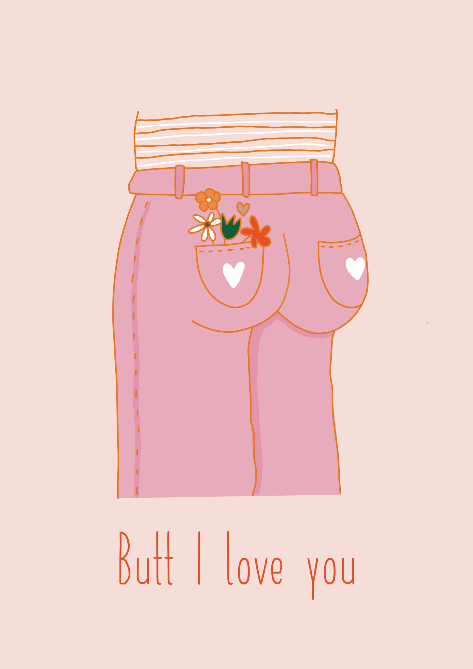 Butt I Love You Kaartje