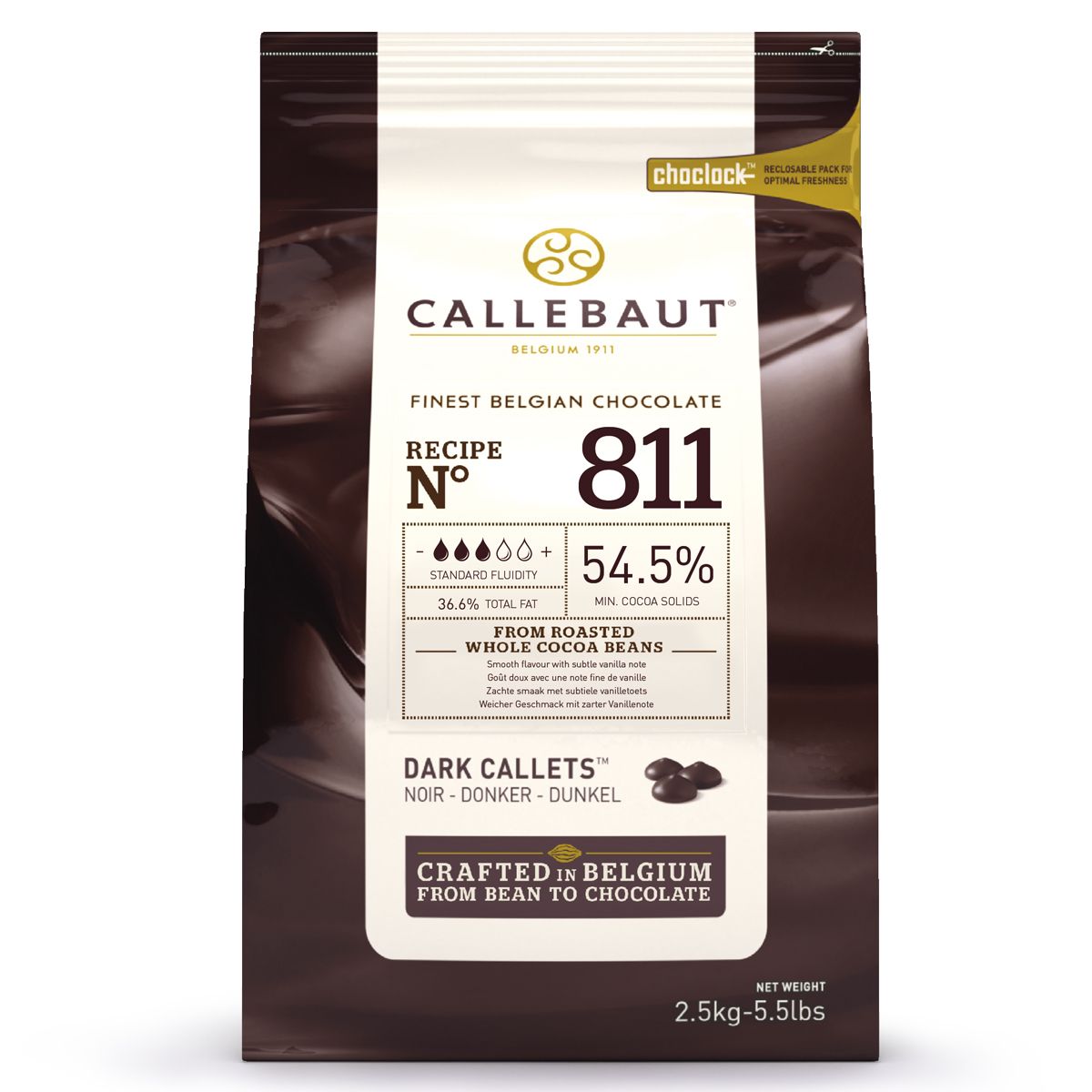 Callebaut Chocolade Callets Puur (811) 2,5kg