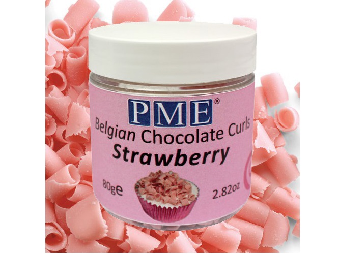 PME Chocoladekrullen Aardbei 85 gram