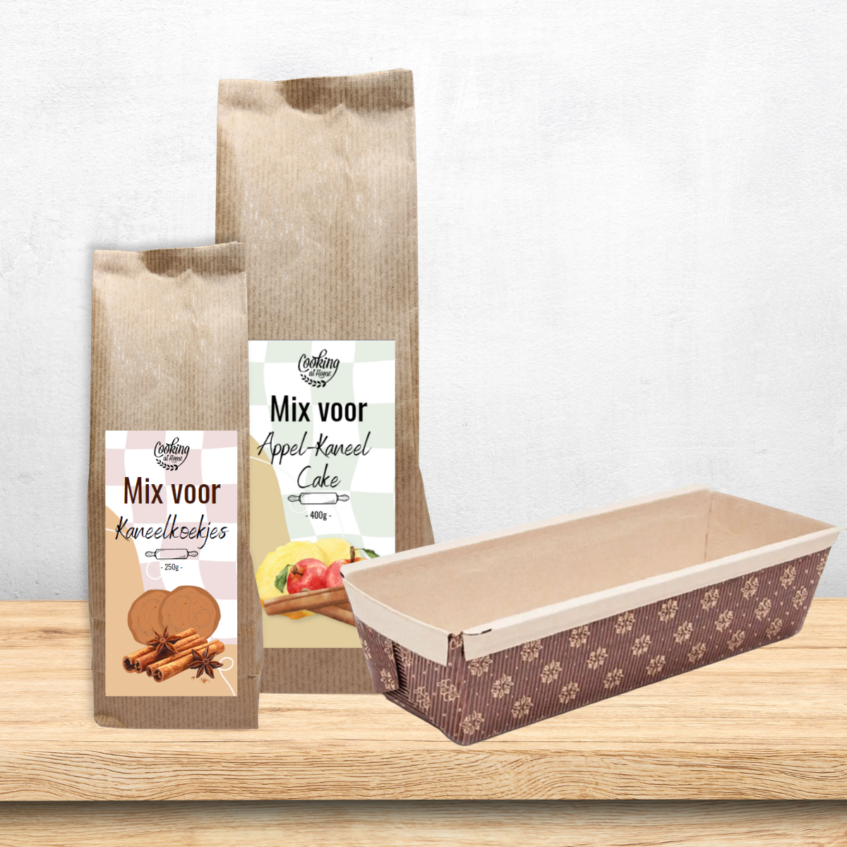 Cadeaupakket 'Appel-kaneel cake met kaneelkoekjes'