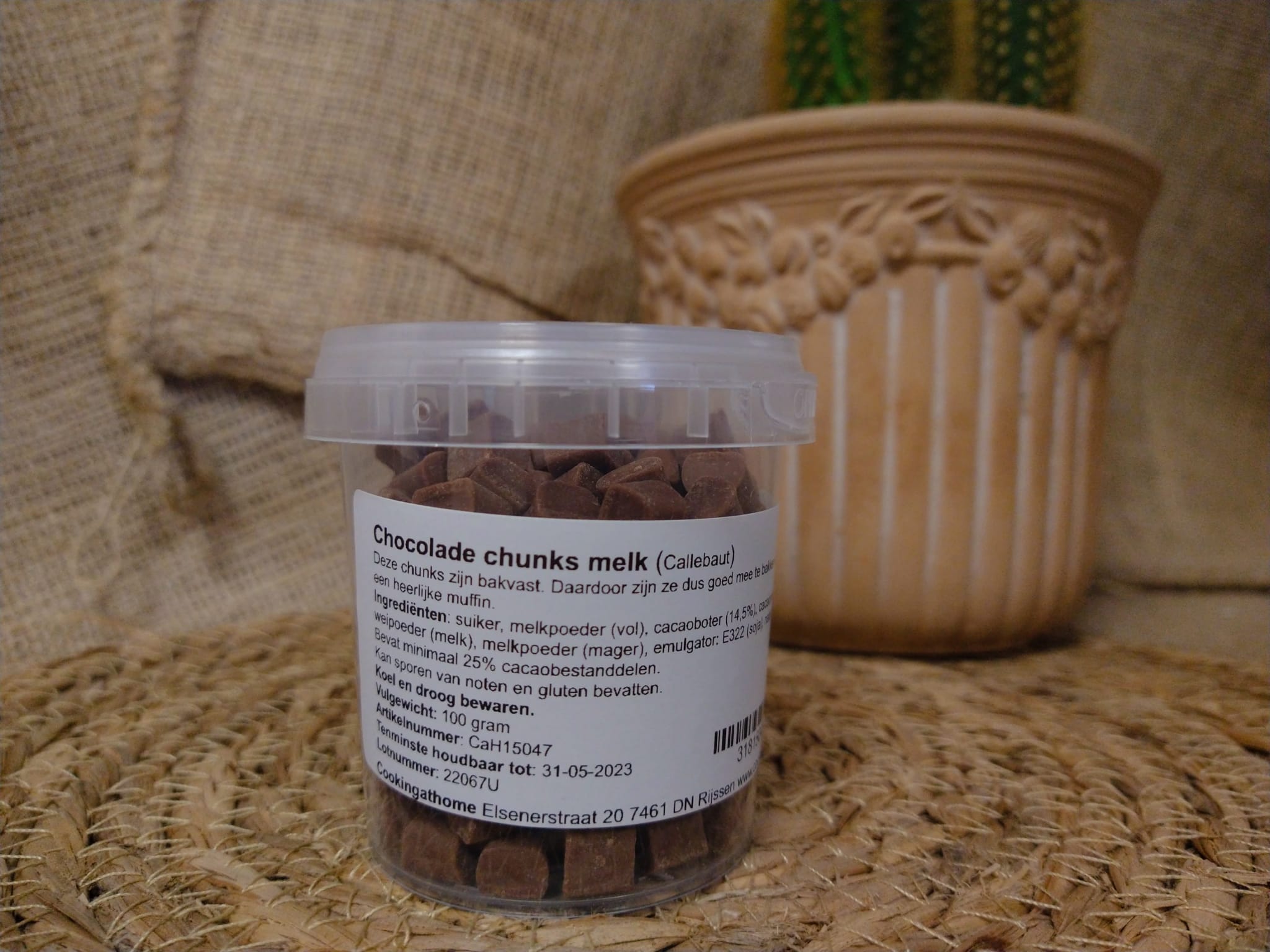 Bakvaste Chocolade Chunks Melk 100g