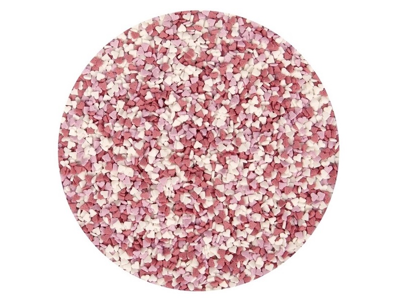 Suikerdecoratie Hartjes Rood-Roze-Wit - 45 gram