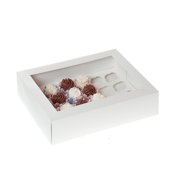 Cupcake doosje  24x Mini Wit (HOM)