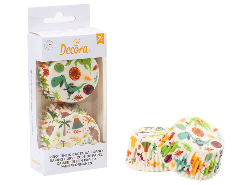 Decora Cupcake Cups Dinosaurus 36st.**