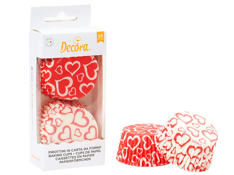 Cupcake Cups Love 36 st. 50x32 mm**