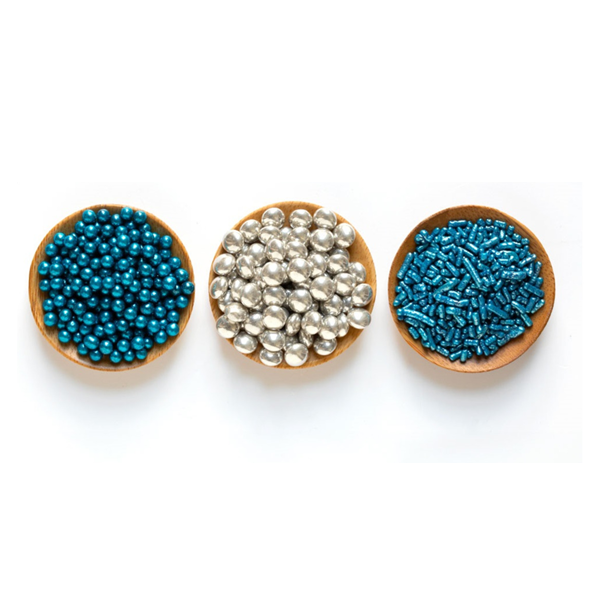 Decora Sprinkle set Zilver en Blauw 85g**