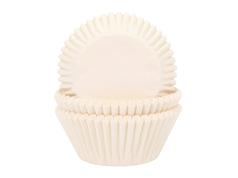 Cupcake Cups Effen Ivoor 50st