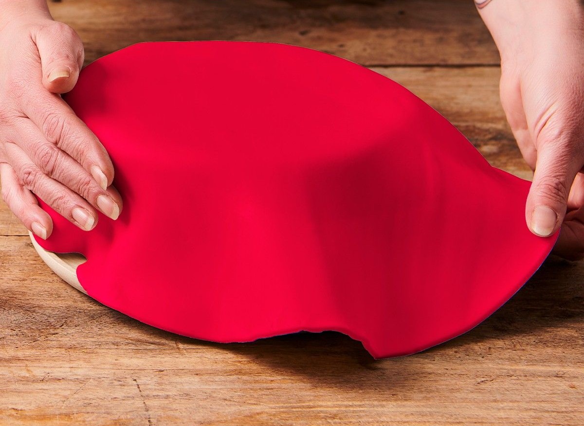 Ready Rolled Fondant Disc Fire Red - Afbeelding 2