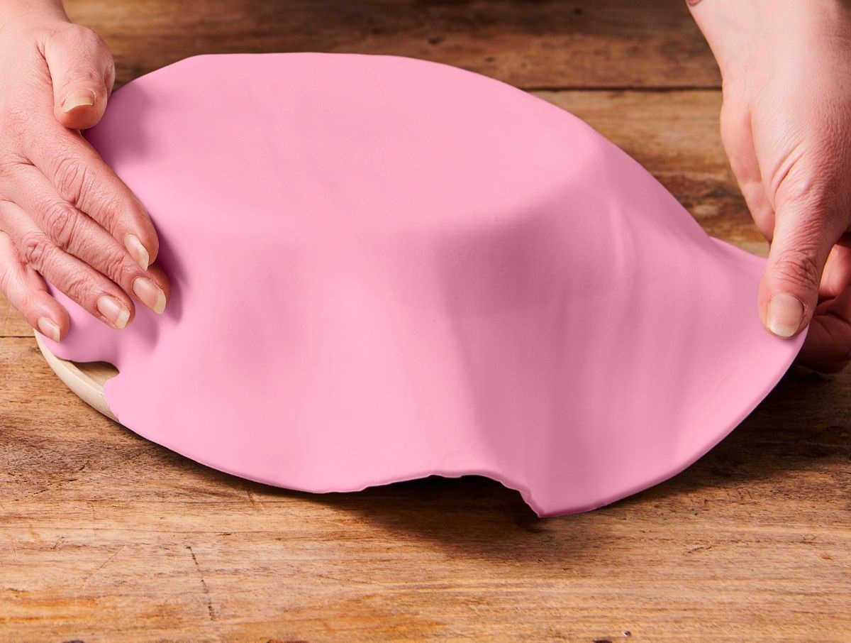 Ready Rolled Fondant Disc Sweet Pink - Afbeelding 2