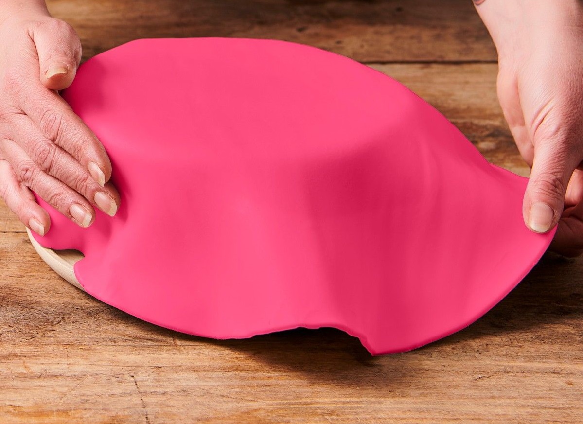 Ready Rolled Fondant Disc Hot Pink - Afbeelding 2
