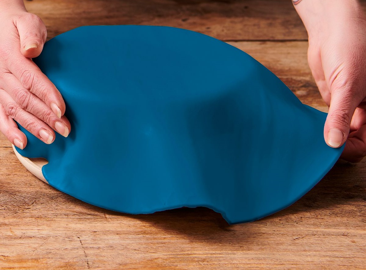 Ready Rolled Fondant Disc Denim Blue - Afbeelding 2