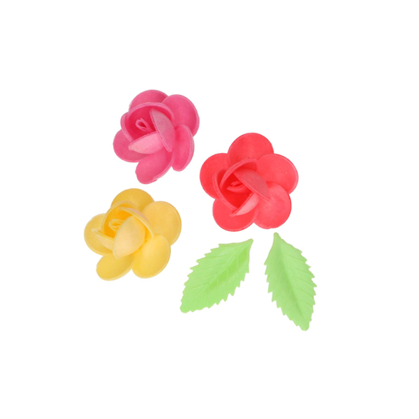 FunCakes Eetbare Papieren Bloemen Frangipani & Blaadjes pk/15 - Afbeelding 1