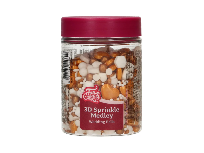 FunCakes 3D Sprinkle Medley - Wedding Bells 70g - Afbeelding 1