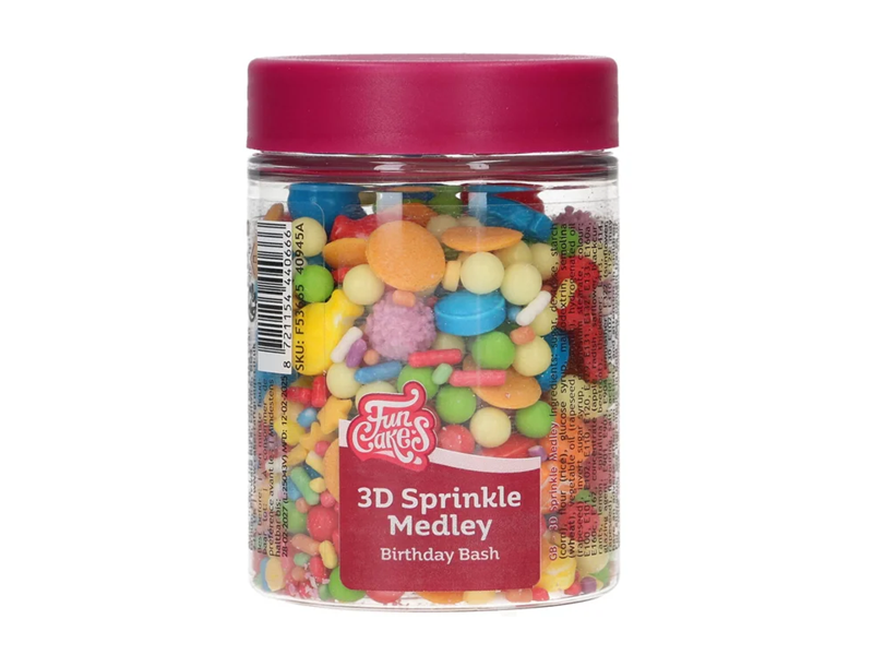 FunCakes 3D Sprinkle Medley - Birthday Bash 70g - Afbeelding 1