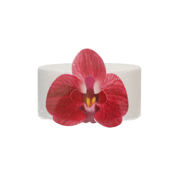 FunCakes Eetbare Papieren Bloemen Deluxe Orchidee Rood Medium pk/10 - Afbeelding 1