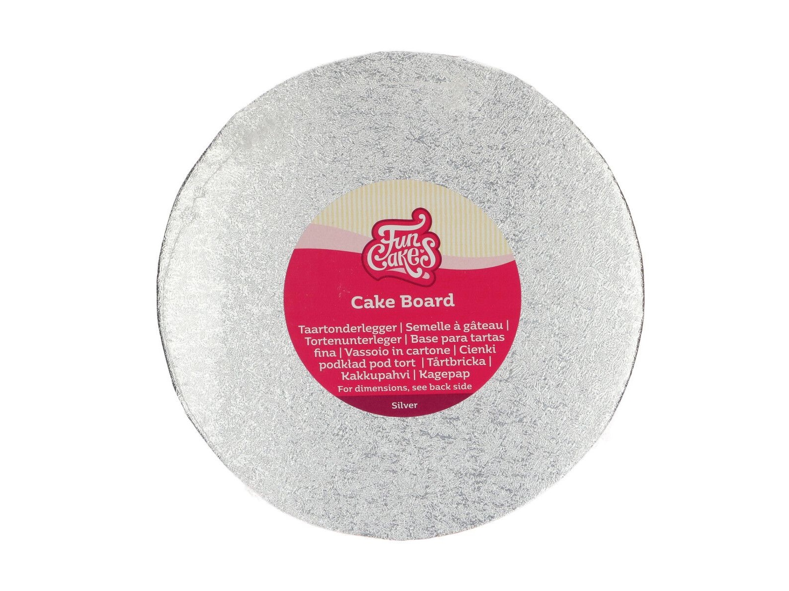 Cake Board Rond Zilver - 22.5 cm