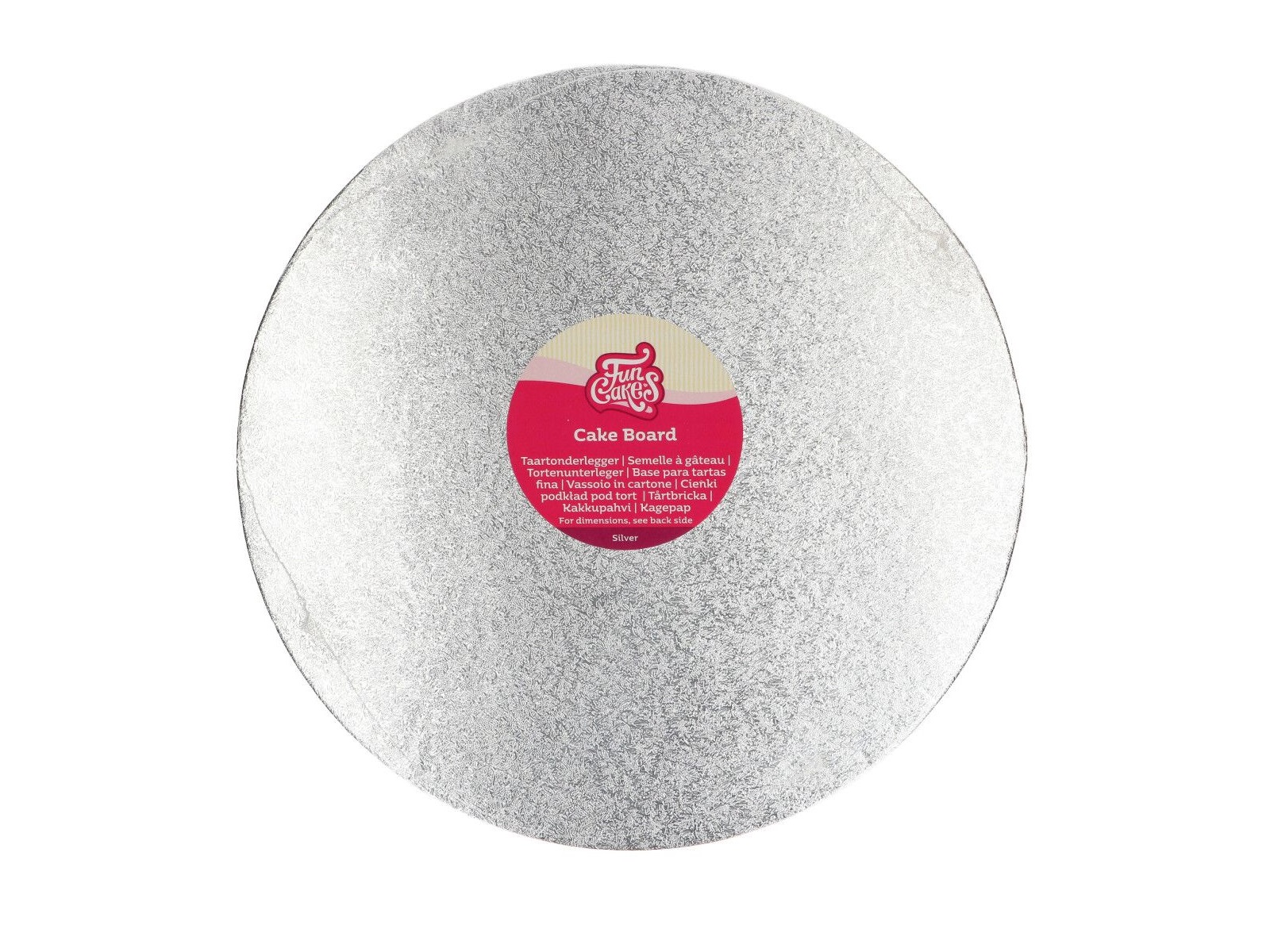 Cake Board Rond Zilver - 33 cm