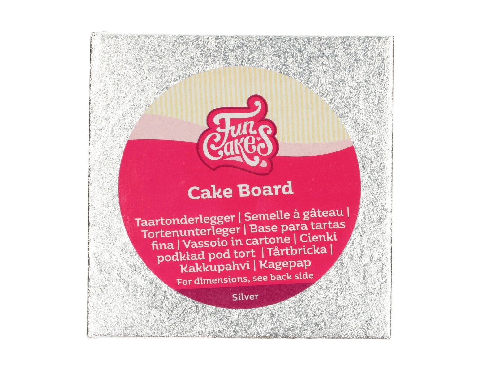 Cake Board Vierkant Zilver - 12.5 cm