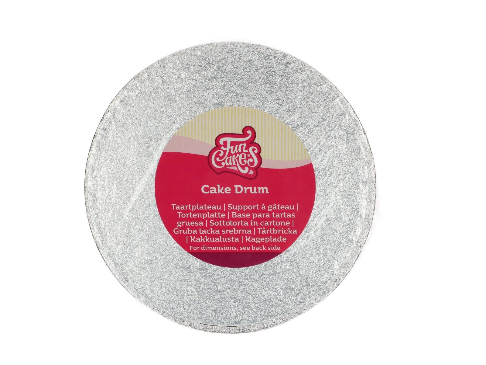 Cake Drum Rond Zilver - 17,5 cm 