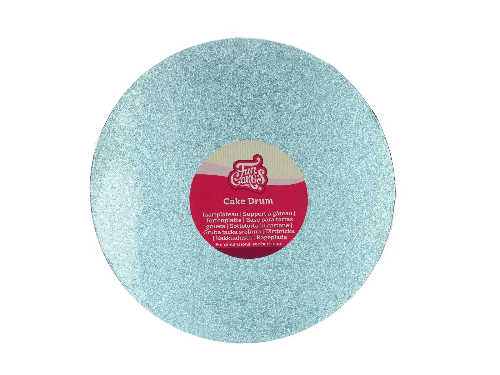Cake Drum Rond Baby Blauw - 25 cm 
