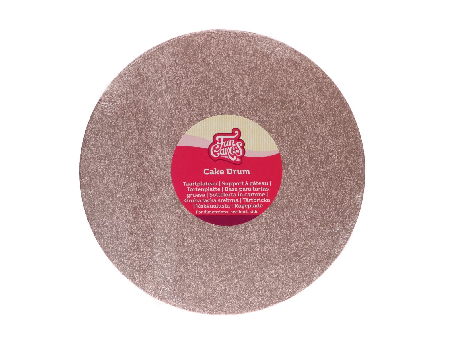 Cake Drum Rond Rose Goud - 25 cm