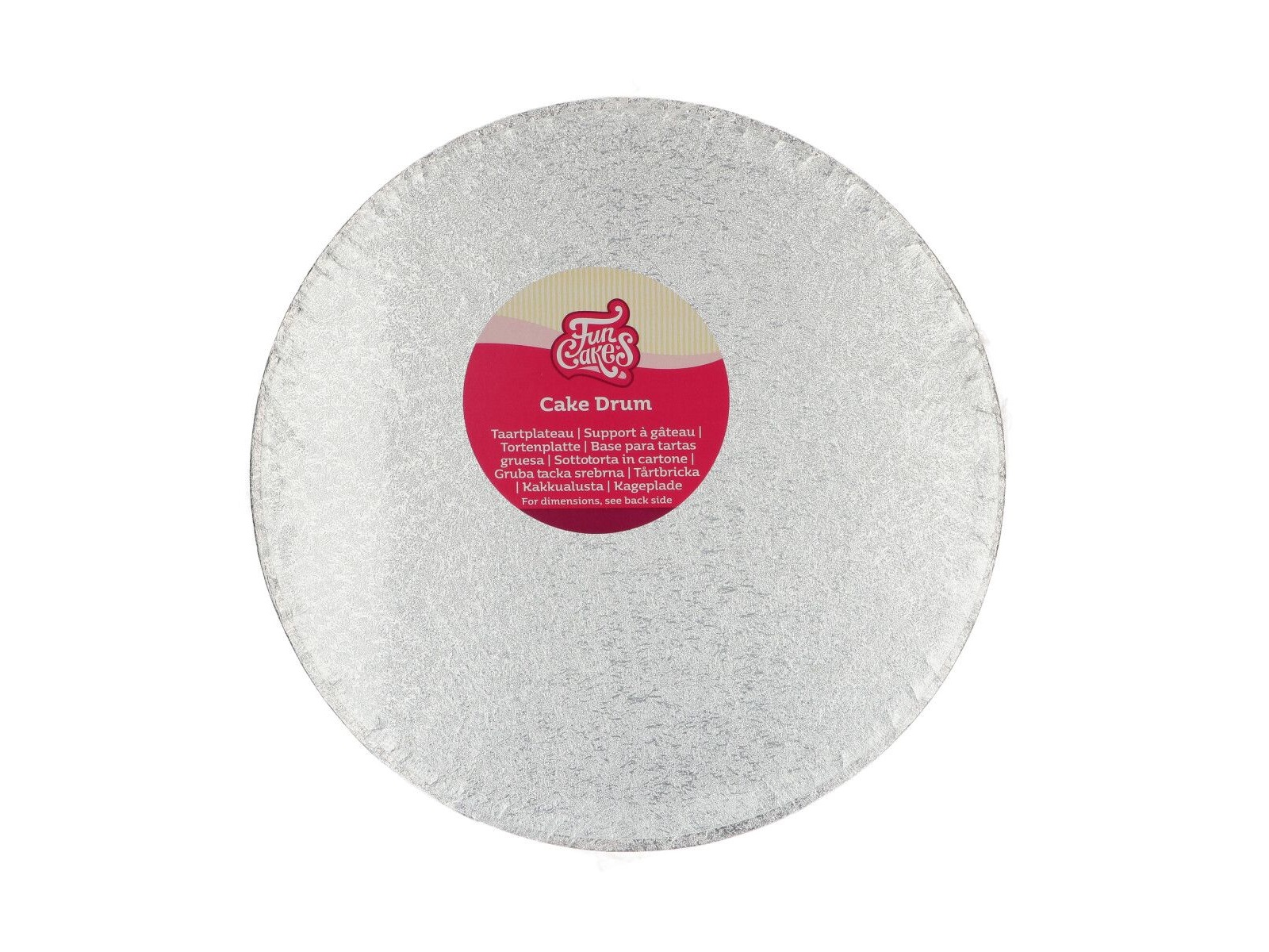 Cake Drum Rond Zilver - 27.5 cm