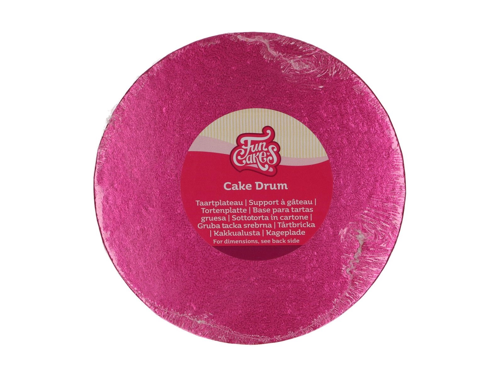 Cake Drum Rond Cerise - 20 cm