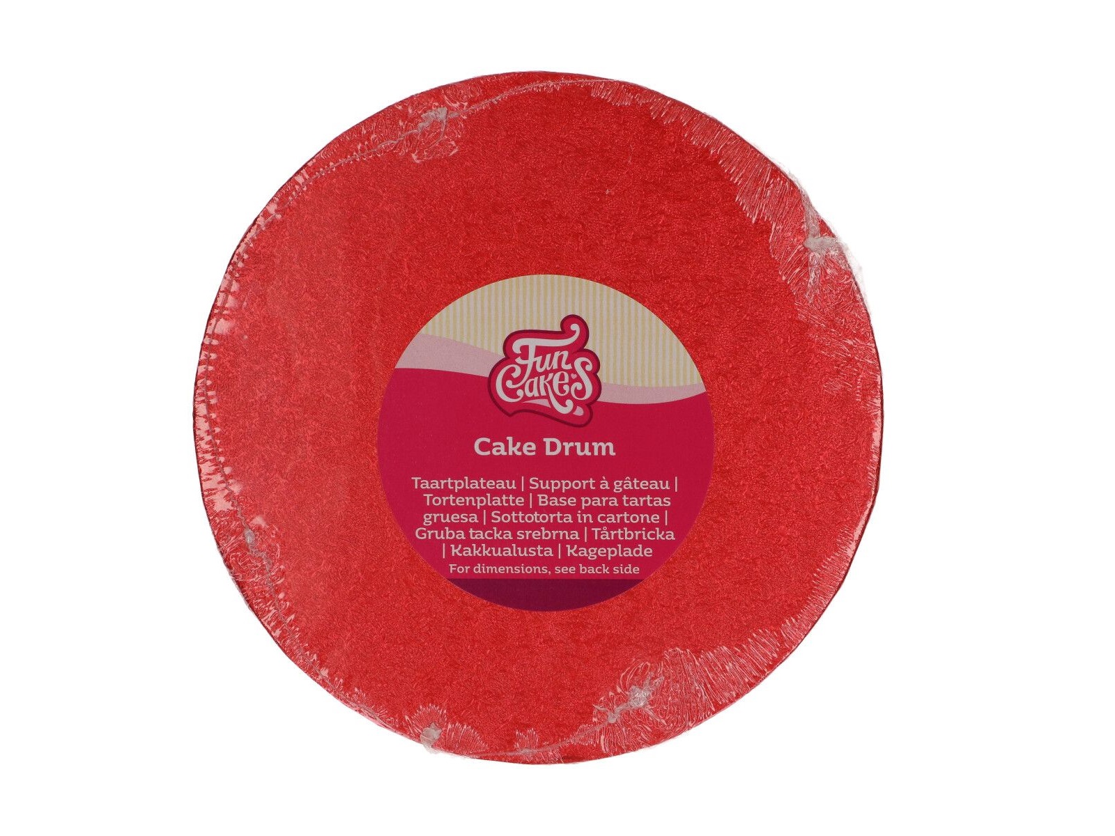 Cake Drum Rond Rood - 20 cm 