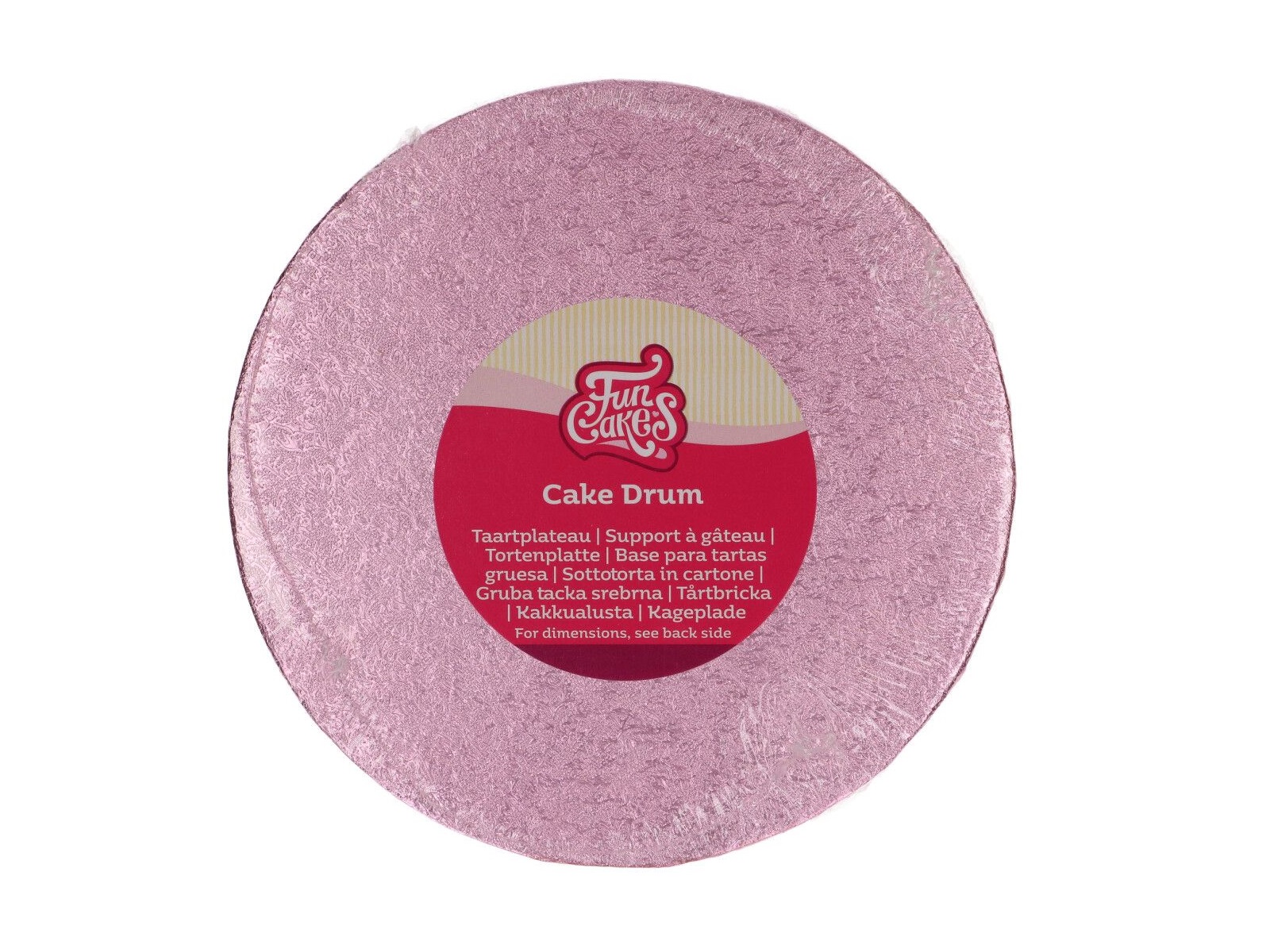 Cake Drum Rond Roze - 20 cm 