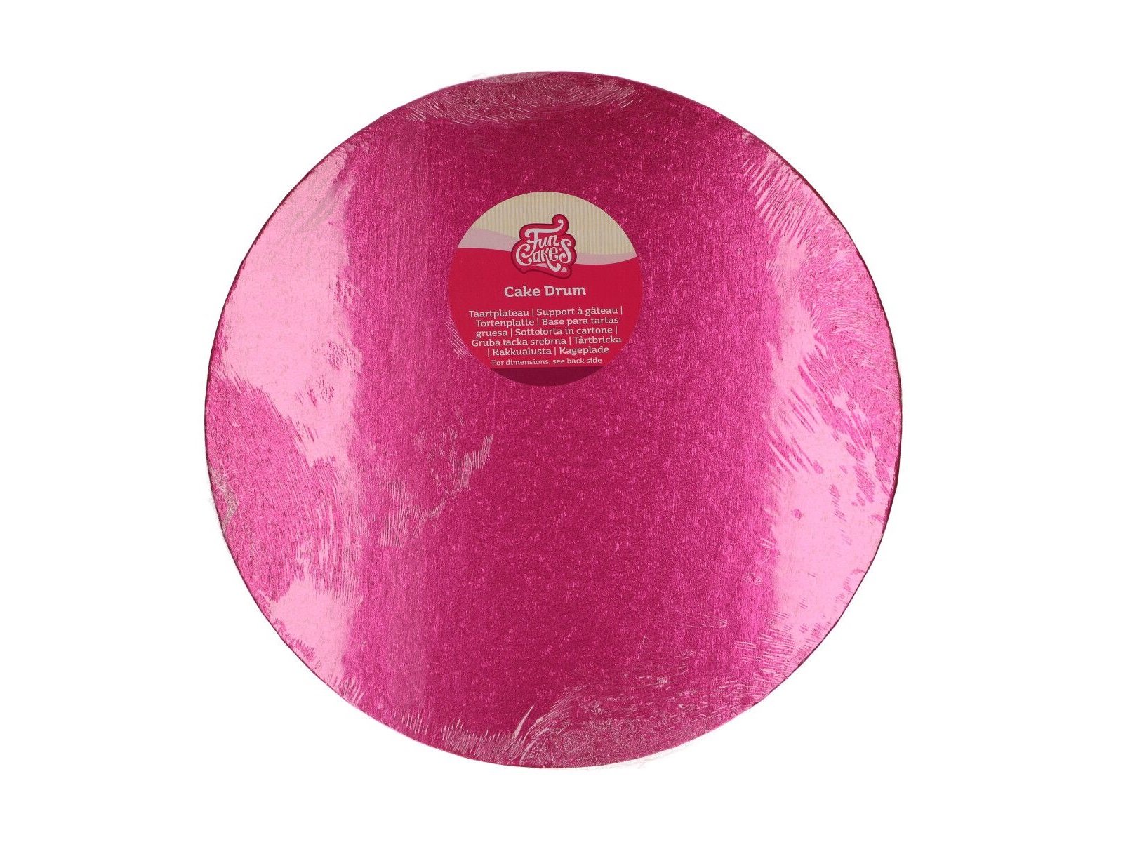 Cake Drum Rond Cerise - 35,5 cm 