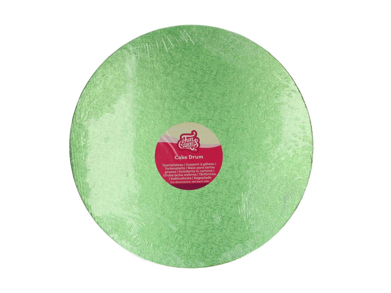 Cake Drum Rond Licht Groen - 35,5 cm 