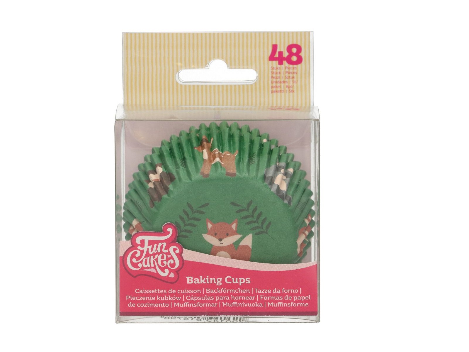 Cupcake cups bosdieren 48 stuks FunCakes