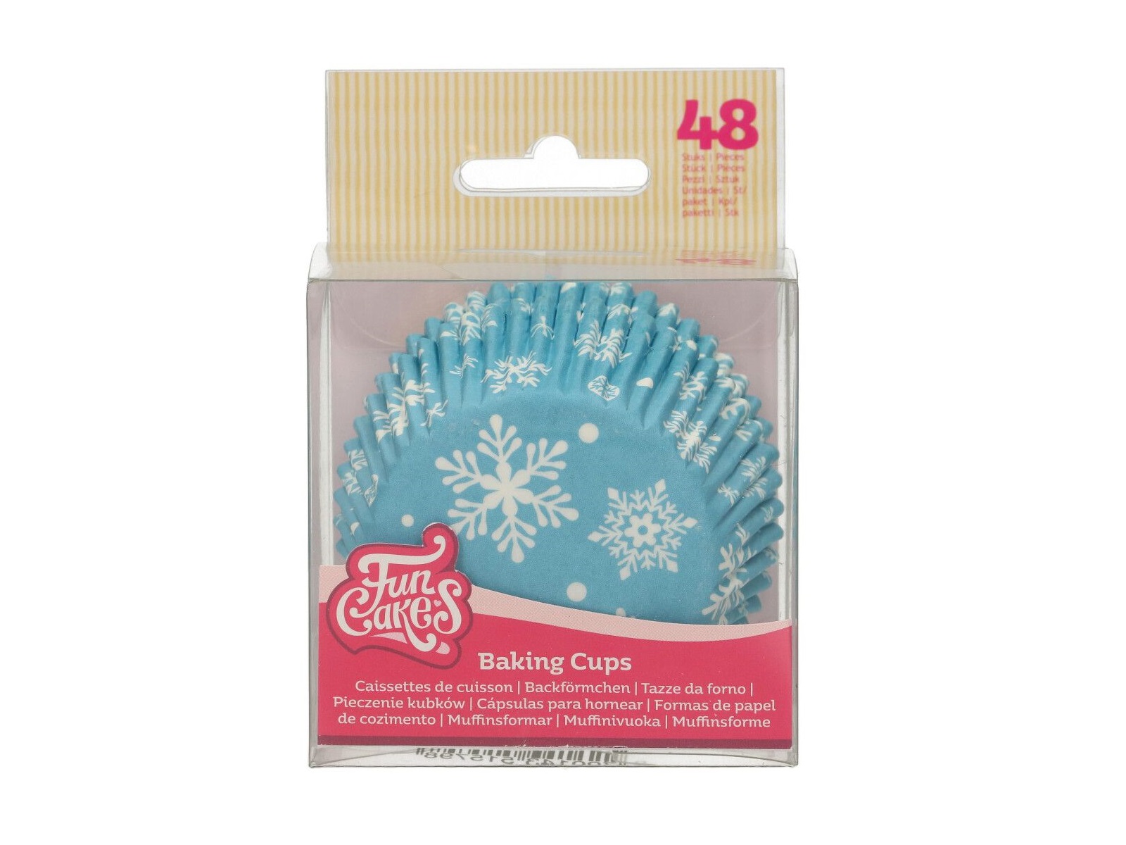 Cupcake Cups Sneeuwvlokken pk/48 Funcakes 