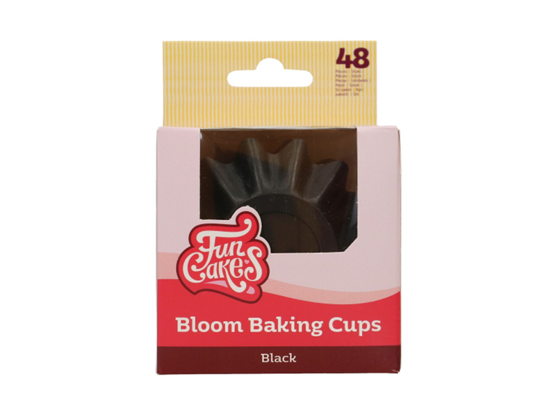 FunCakes Bloom Cupcake Cups - Zwart pk/48