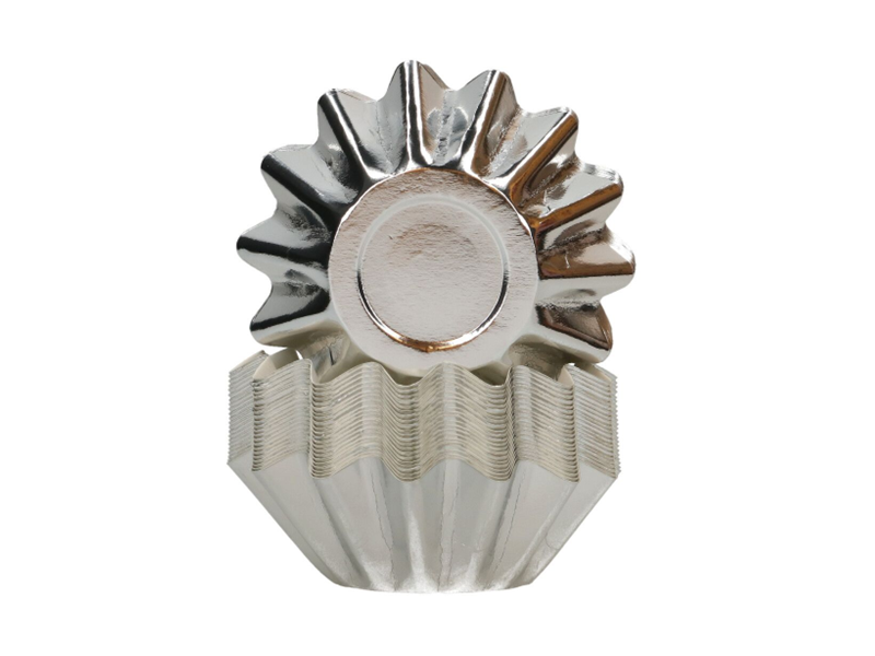 FunCakes Bloom Cupcake Cups - Metallic Zilver pk/48 - Afbeelding 1