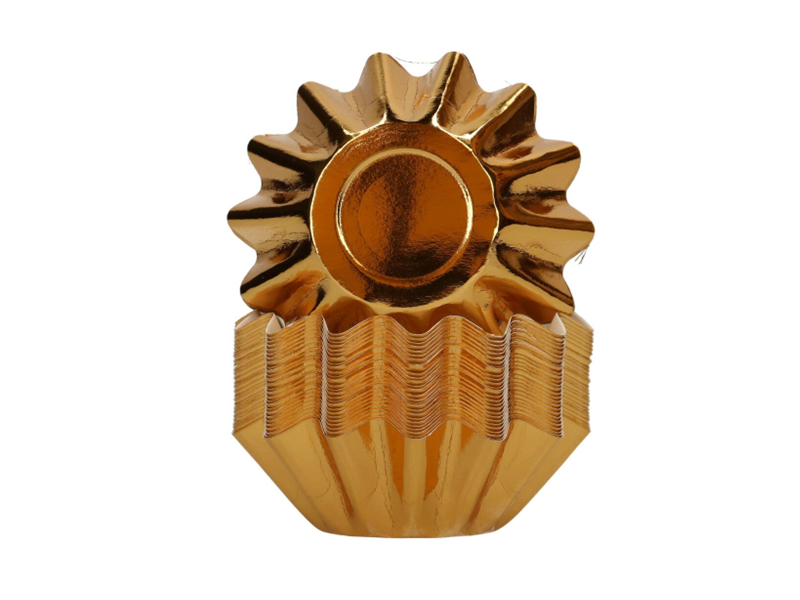FunCakes Bloom Cupcake Cups - Metallic Goud pk/48 - Afbeelding 1