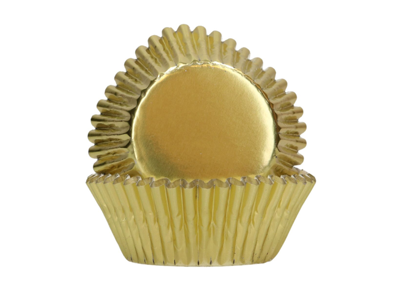 FunCakes Folie Baking Cups - Metallic Goud pk/48 - Afbeelding 1