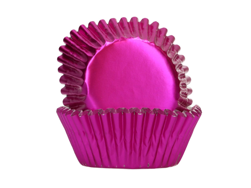 FunCakes Folie Baking Cups - Metallic Roze pk/48 - Afbeelding 1