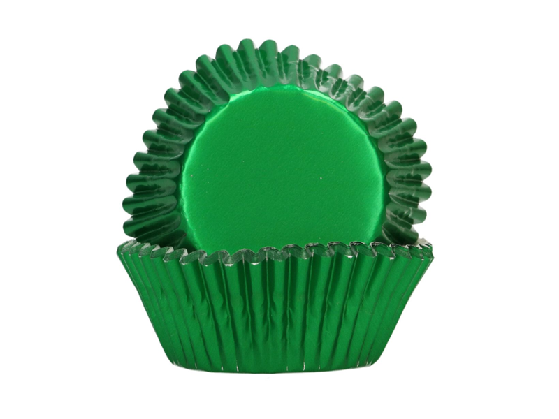 FunCakes Folie Baking Cups - Metallic Groen pk/48 - Afbeelding 1