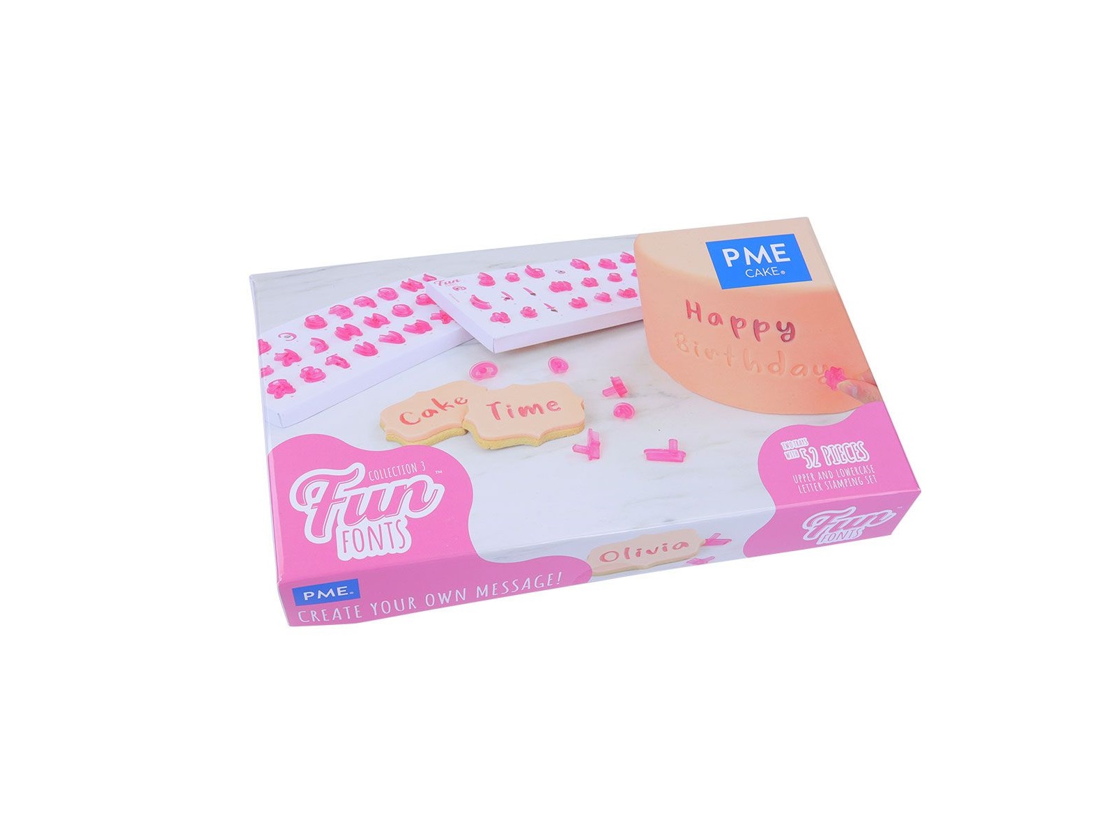 PME Tekst Stempels 'Fun Fonts' Alfabet - Collectie 3