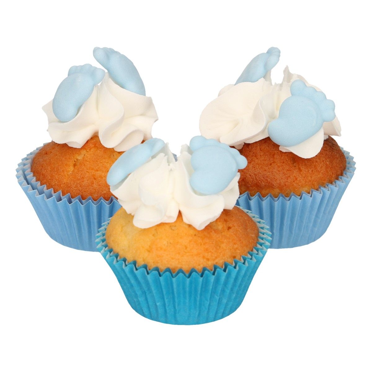 FunCakes Suikerdecoratie Baby Voetjes Blauw Set/16 - Afbeelding 2
